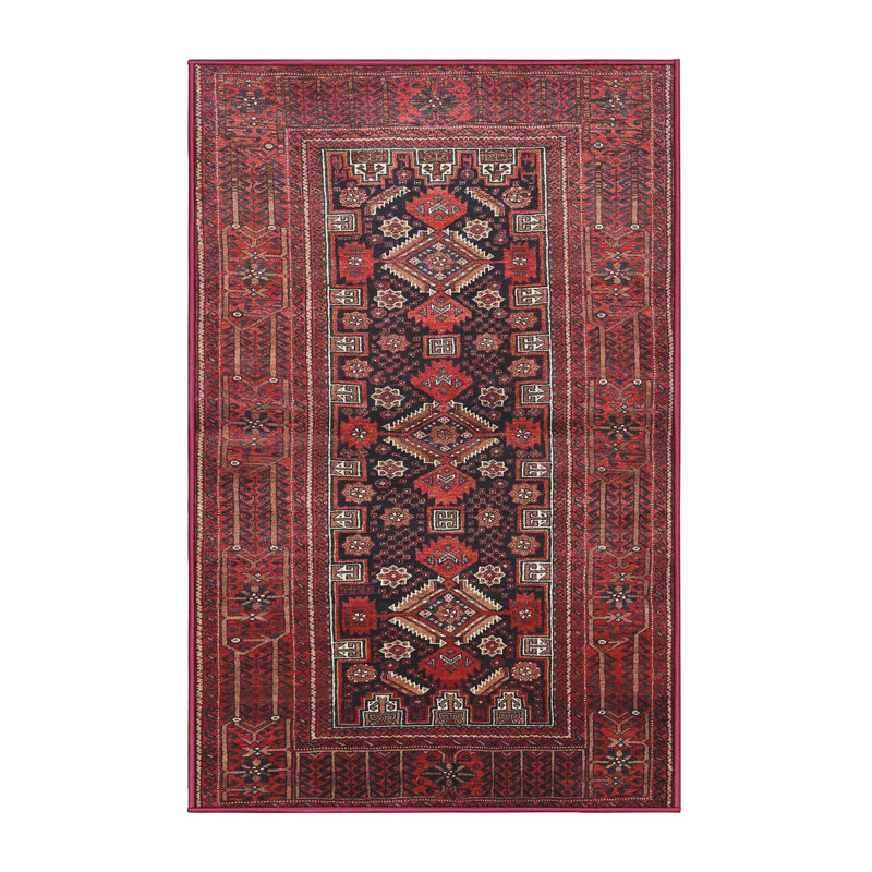 Tapis rouge à motif sud-ouest, Rectangle 8 pi x 10 pi