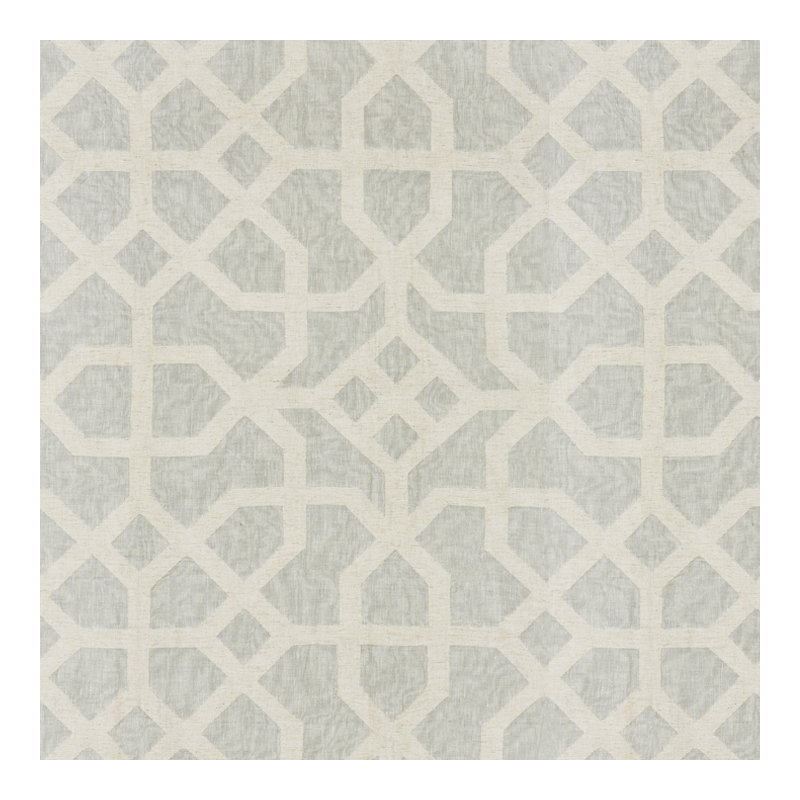 Modern Luxury Lattice Fabric, Mineral/Greige