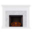 Hilmar White Electric Fireplace with 4700 BTU-2049024789