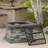 28" Square Fire Pit - Construction With Fiberglass Reinforced Cement, Iron Protection, Easy Assembly Kit Tools & Instruction Manual, Stone Gray Finish, Elevates Ambiance Of Your Backyard And Patio,