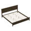 Lit plateforme moderne en bois massif avec tête de lit, lattes de bois robustes, aucun sommier requis, assemblage facile, espresso-114764017-114764016
