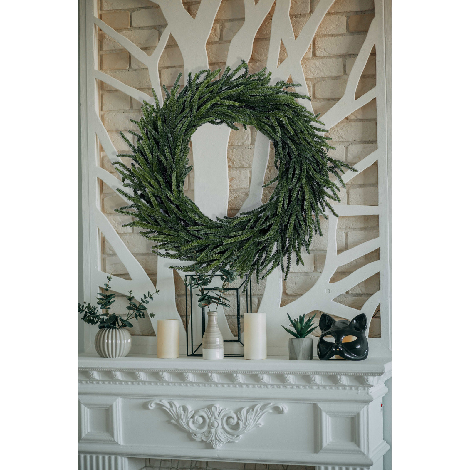 24" Handcrafted Norfolk Wreath
