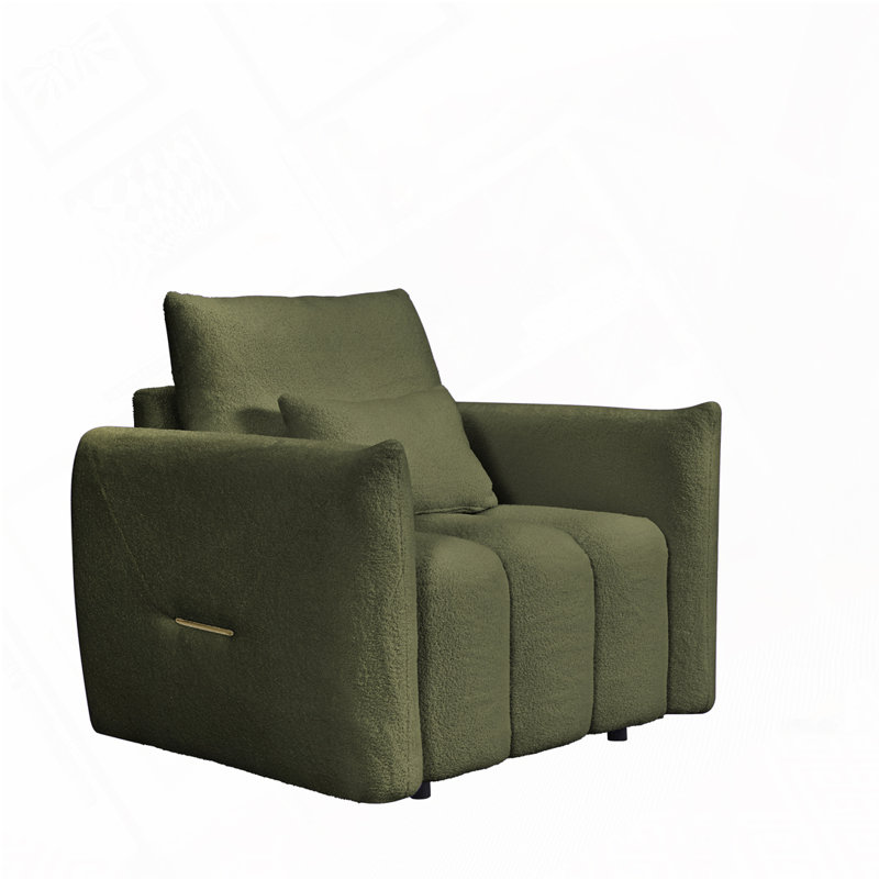 Teddy Upholstered Lounge Chair, Army Green