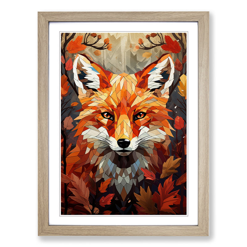 Single Picture Frame Print on Wood, Oak Framed, 34cm H x 25cm W