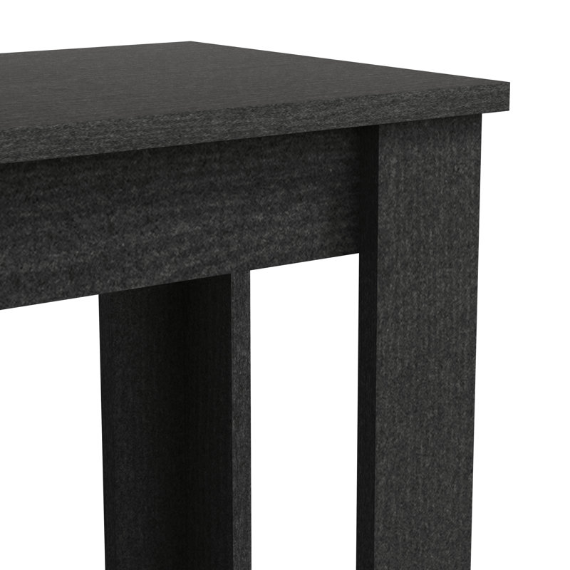 Weddel Basilico End Table with Storage, Black Oak
