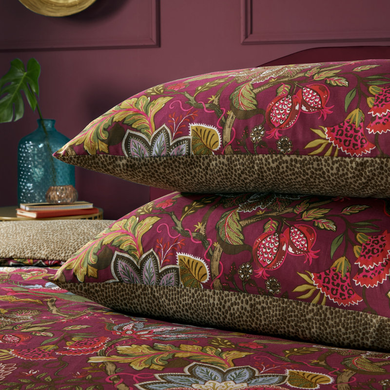 Cotton Blend Floral Duvet Cover Set with Pillowcases Included, King Duvet Cover + 2 Standard Pilowcases