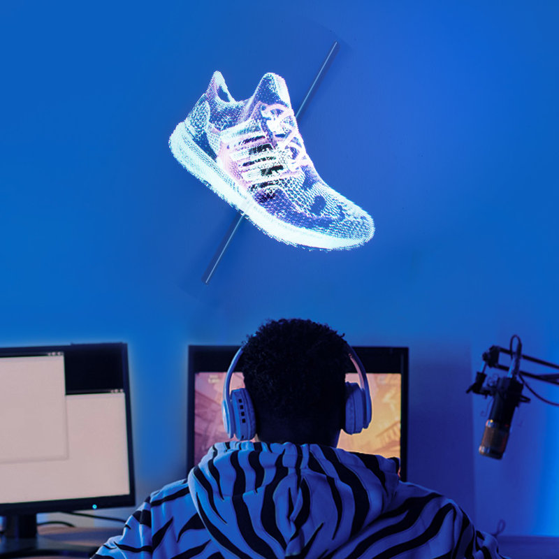 Ventilateur holographique de lampe murale DIY 3D