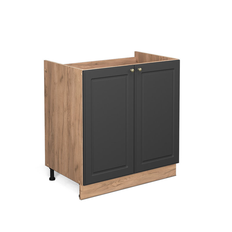 Bradbury 82cm H x 80cm W x 51.6cm D Particleboard Base Unit, Brown/Grey