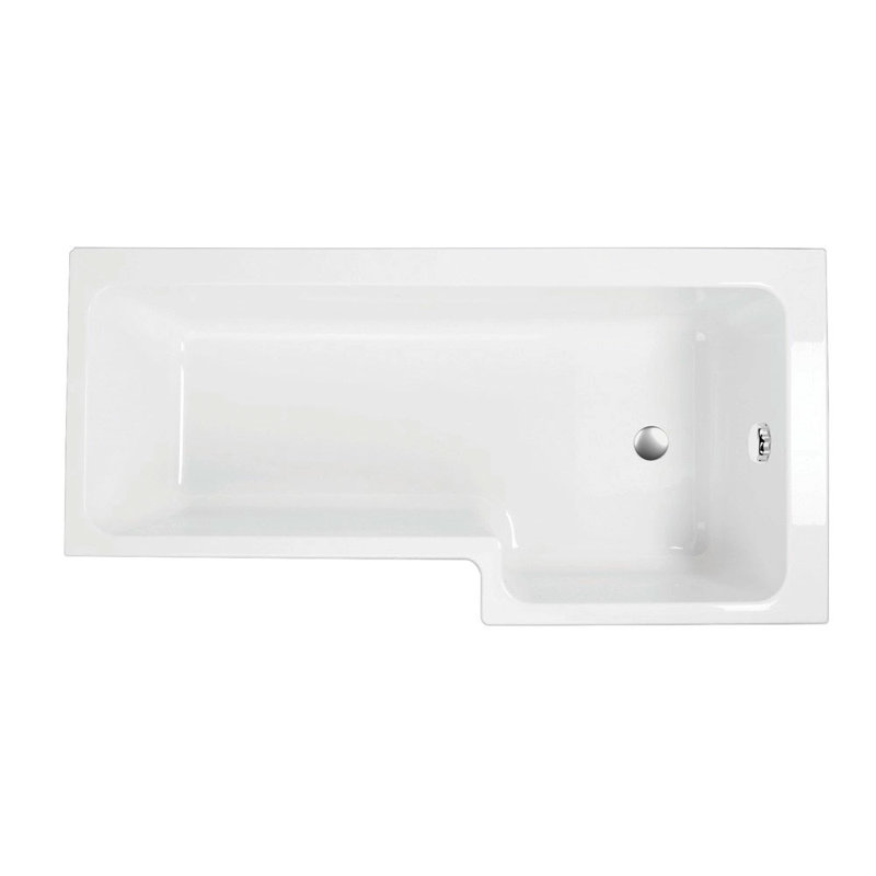 Bricelyn 1700mm x 820mm Standard Acrylic Bathtub, Left