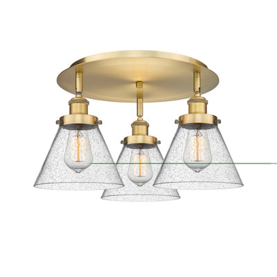 Cone 3 Light Flush Mount