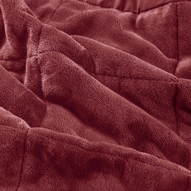 Couverture réversible en duvet HeiQ Smart, L 90 po x l 90 po, Bourgogne