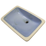 Nantucket Sinks Italian Fireclay Undermount  Vanity Sink RC2035SS 'Siracusa' with Distressed Hand-Painted Finish