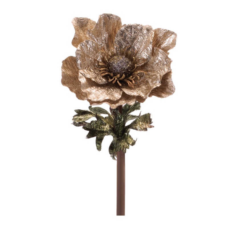 Tige de fleur métallique anémone (ensemble de 4)