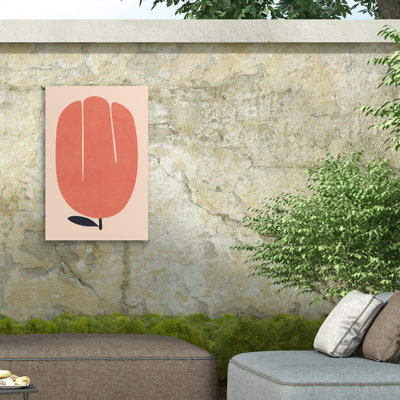 Amini54  Orange Tulip Flower Outdoor  Canvas