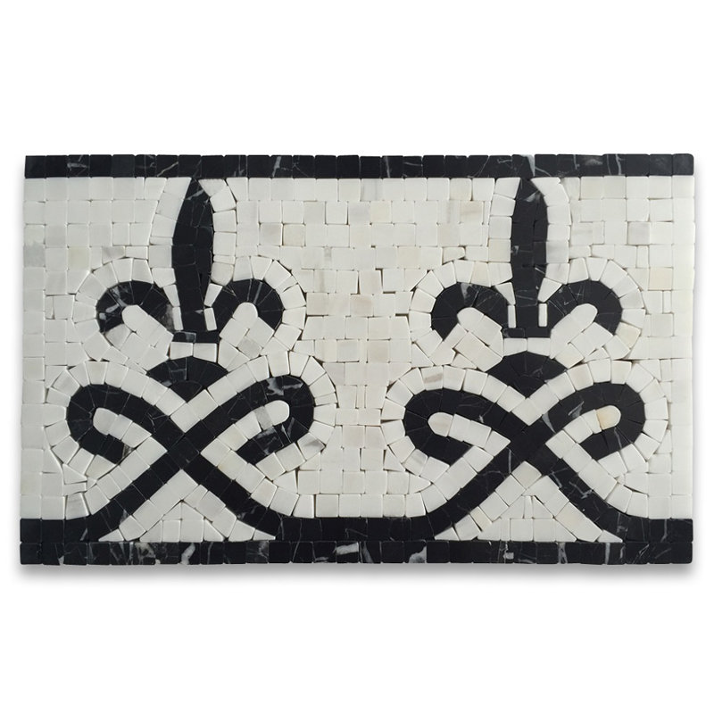 Carreau de mosaïque en marbre 7,1 po x 11,8 po Charm