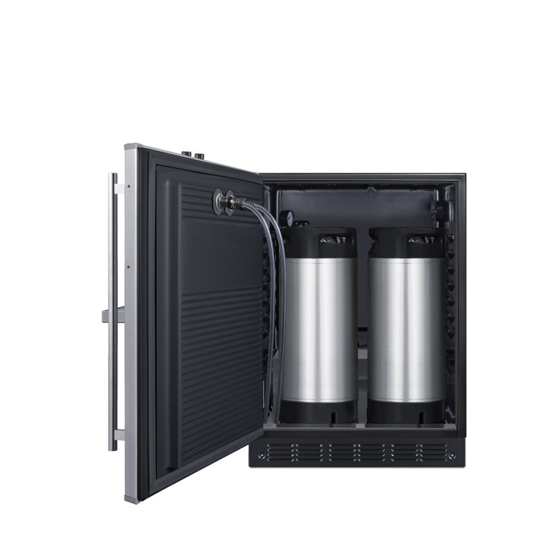 Summit Appliance 24" Wide Front Tap Built-In ADA-Compliant Cold Brew Coffee Kegerator, Left