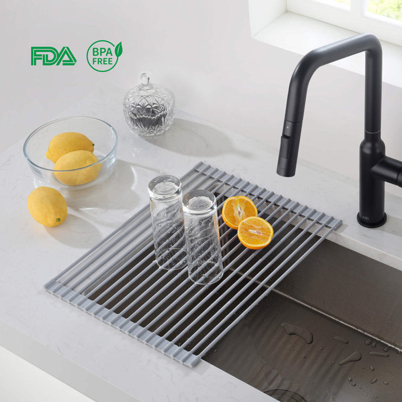 17" Stainless Steel Roll-Up Over-Sink Drying Rack