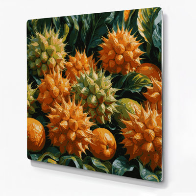 «Fruit Naranjilla», art mural en métal brun