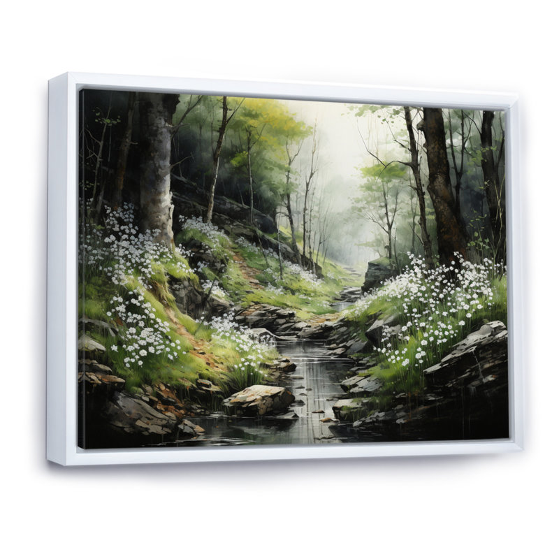 Birkle Forest Secret Haven - Imprimé, Cadre flottant blanc, H 12 po x l 20 po x P 1 po