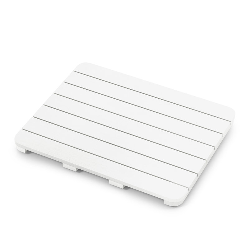 Prima Plastic / Acrylic Non-Slip Bath Mat, White, 19" W x 23.5" L