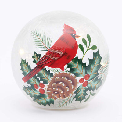 Christmas Bird Snow Globe