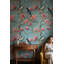 Papier peint floral rétro avec oiseaux