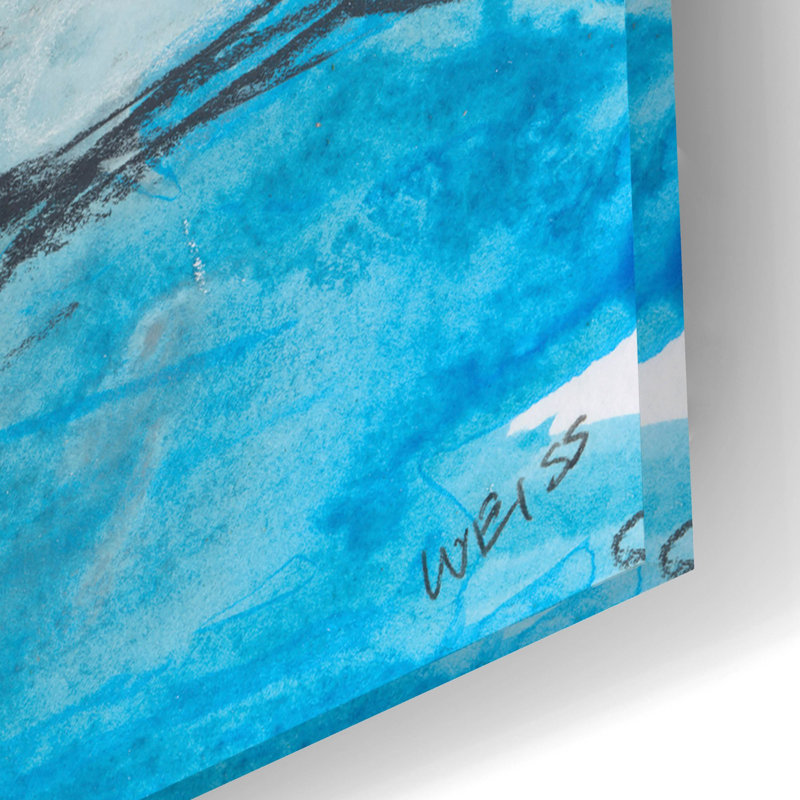  «All The Night Tide» par Jan Weiss, art mural en verre acrylique, 24 po x 16 po