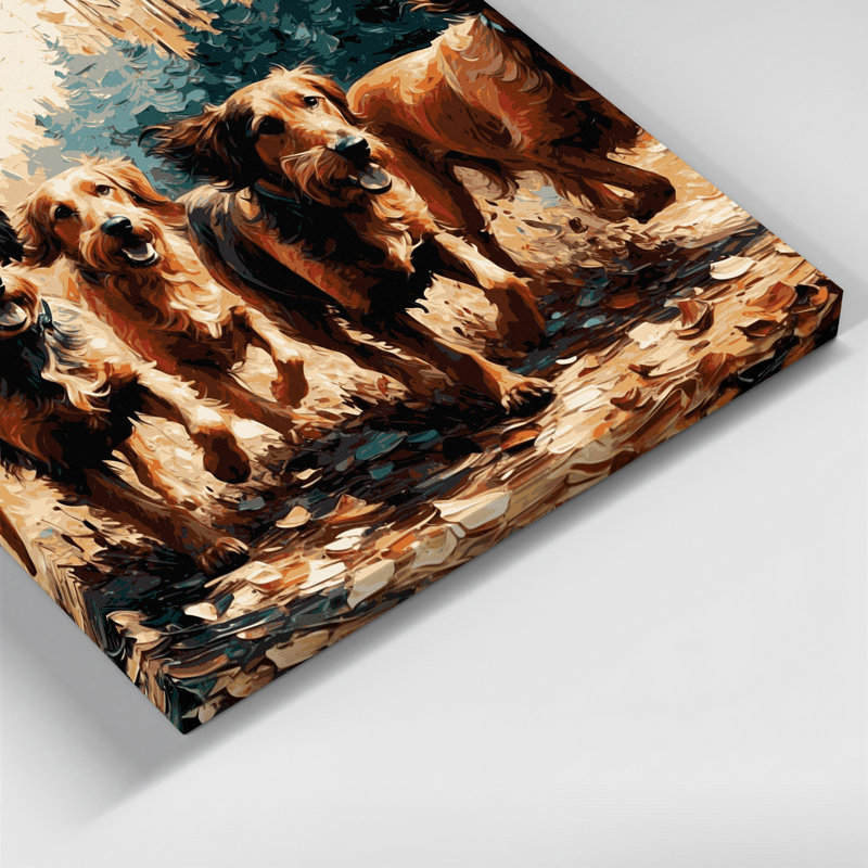 «Dogs Otterhound Brown», art mural sur toile, H 11 po x l 14 po
