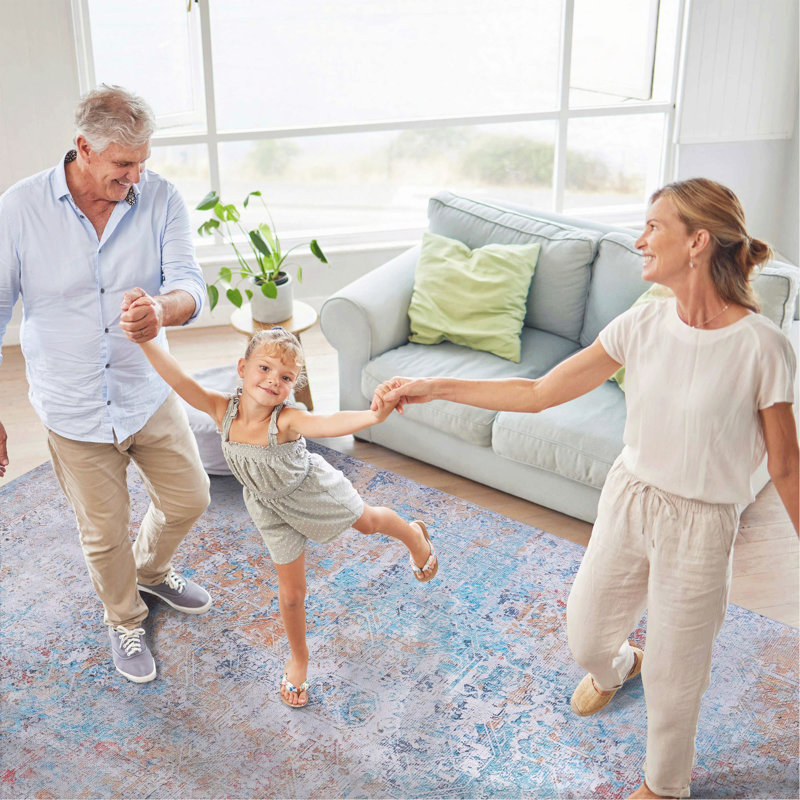 2'6''X10' Runner, Washable Rug, Low-Pile, Non-Slip, Non-Shedding, Foldable, Kid & Pet Friendly - Area Rugs For Living Room, Bedroom, Kitchen Rug