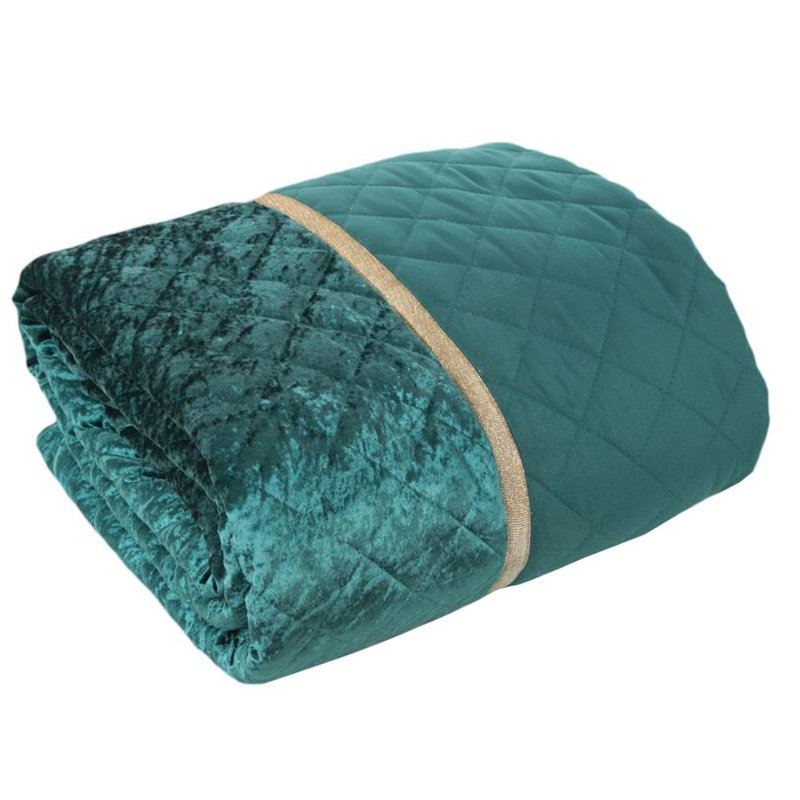 Quiles Velvet Solid Colour Bedspread with Pillowcases