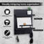 Support mural pour clé, décor de tablette de courrier avec 3 crochets pour clés, organisateur mural en bois polyvalent pour le vestibule (8,2 po x 10,6 po x 3,6 po) (noir)
