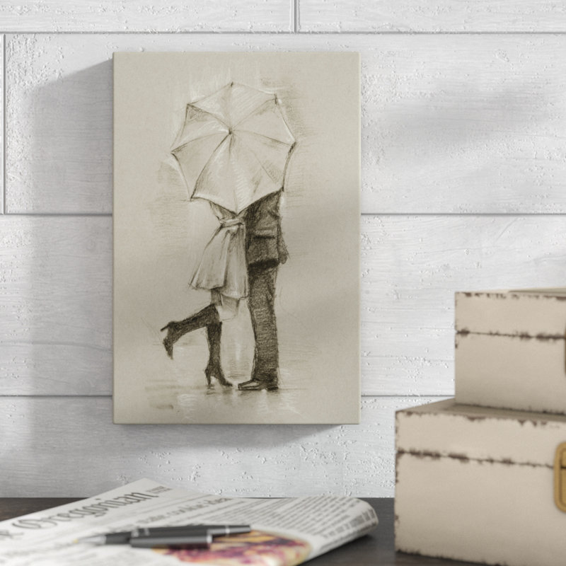 Rainy Day Rendezvous III by Ethan Harper - Print, 30cm H x 20cm W, Wrapped Canvas