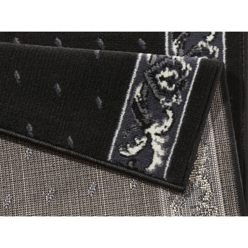 Basic Black Rug, Runner 80 x 200 cm