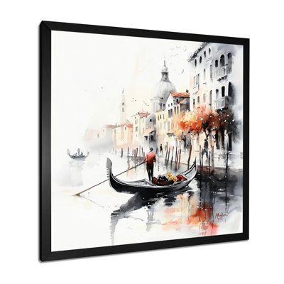 «Venice's Gondola By The Canal I», reproduction sur toile