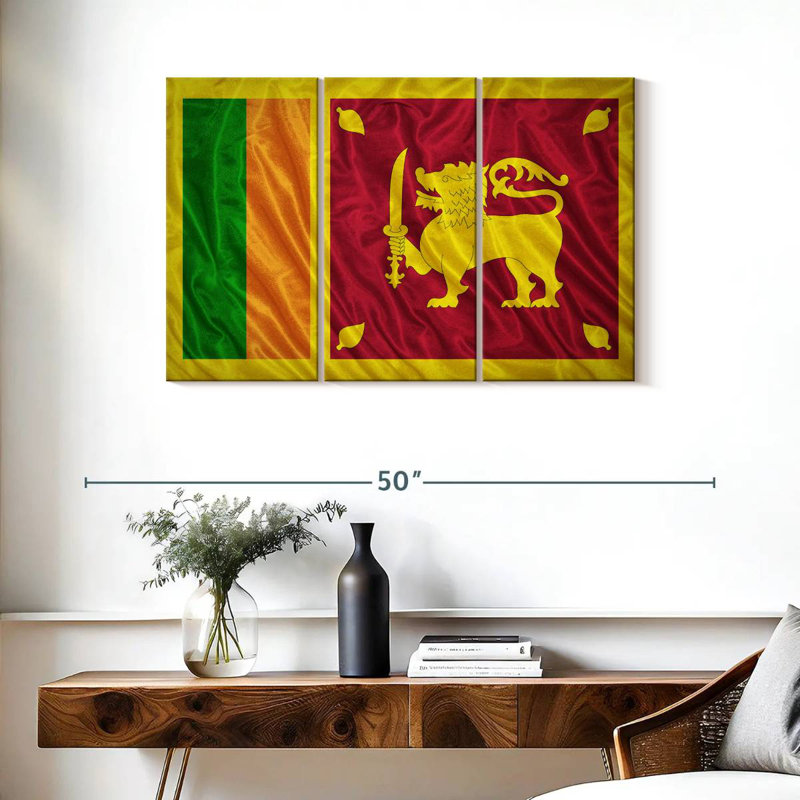 Drapeau sri lankais brillant, H 24 po x l 38 po