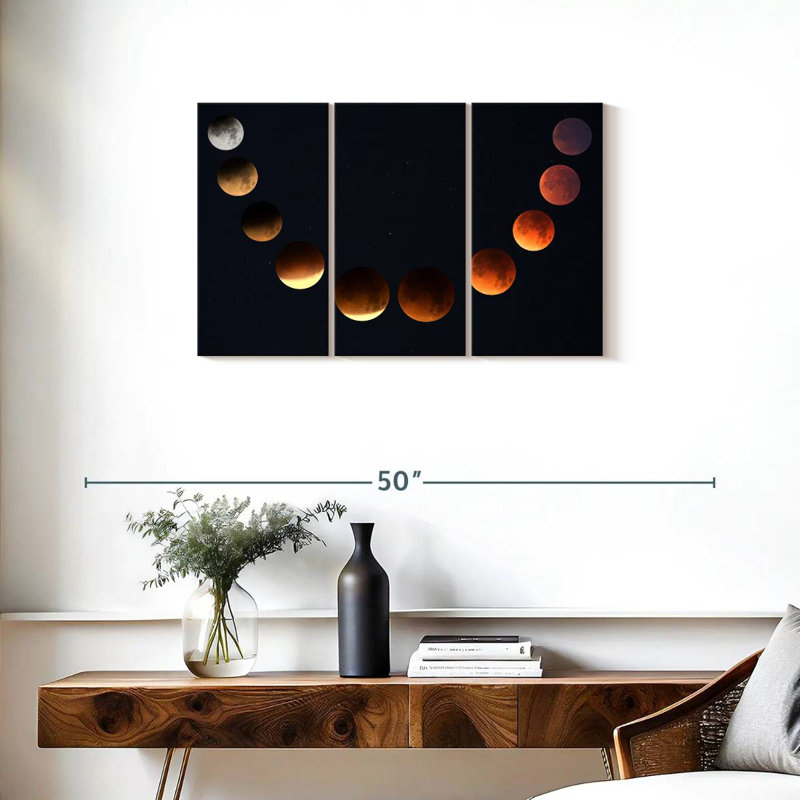 Oberle Lunar Cycle Moon Phase, 20" H x 33" W