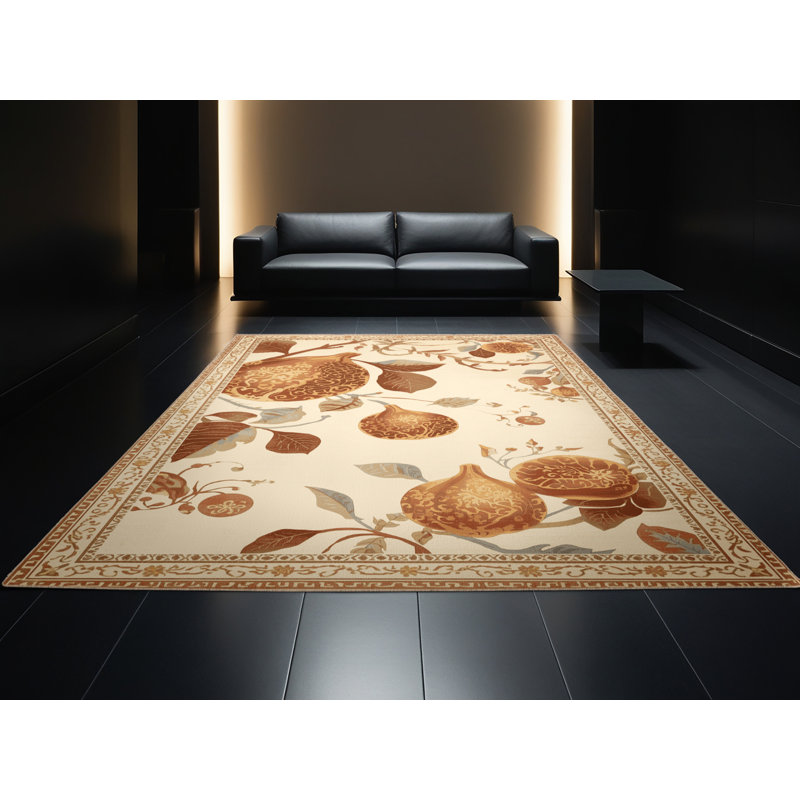 Tapis oriental vintage lavable à la machine Crewe, 5 x 7