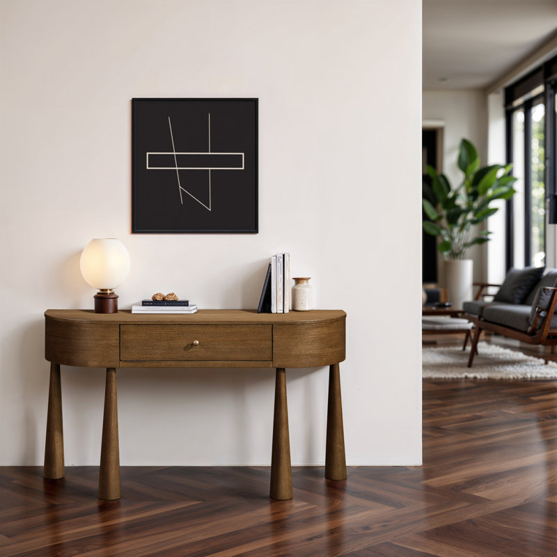Console en placage d'acacia et bois massif Oasis, Brun