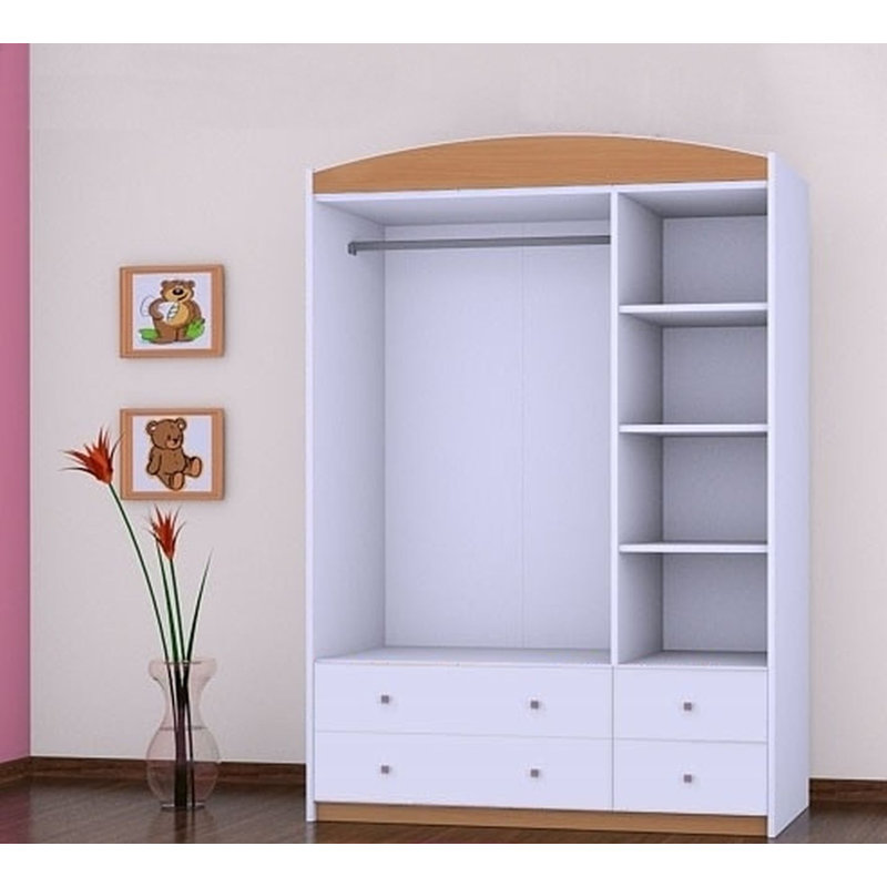 Worrell 3 Door Wardrobe, Brown