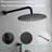 11.8-inch Wall Mount Shower Faucet Set with 3 Body Jets & Slide Bar Handheld Shower Head-96319717