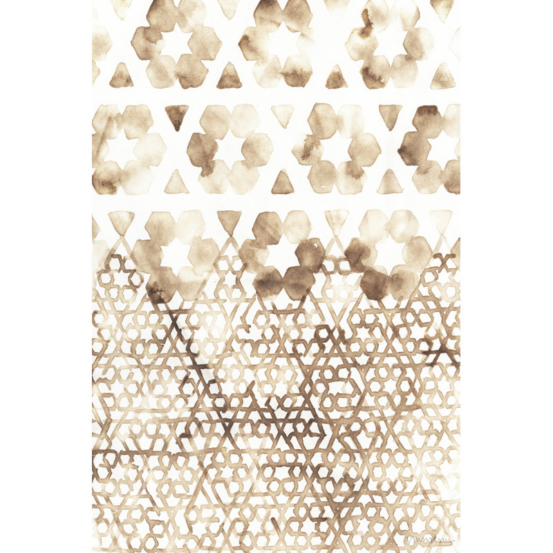 Sepia Madras III - Wrapped Canvas Print, 30cm H x 20cm W