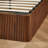 Lift Up Storage Bed Frame Wooden corrugated curved lines No Box Spring Needed-1356854563