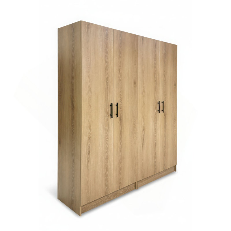 Armoire de rangement polyvalente Modex (ensemble de 2 pièces), Chêne