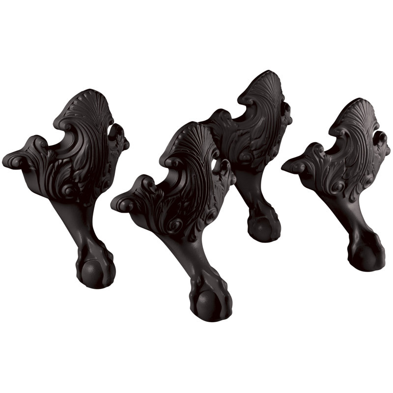 Iron Works Historic Ball-And-Claw Feet, Fer noir