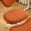 Chaise de bureau ergonomique orange, tissu et métal, idéale pour la méditation