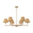 6-light 38"W Natural Rattan Shaded Classic/traditional Chandelier