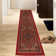 Ottohome Non-Slip Medallion Oriental Area Rug For Living Room, Hallway, Entryway Rug, Dark Red