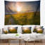 Paysage, coucher de soleil dans le champ de grain, tapisserie panoramique-28494545