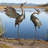 Standing Garden Crane Statues for Outdoor, Metal Birds Yard Art Garden Crane Sculpture for Home Backyard Pond Patio Lawn Spring Decoration