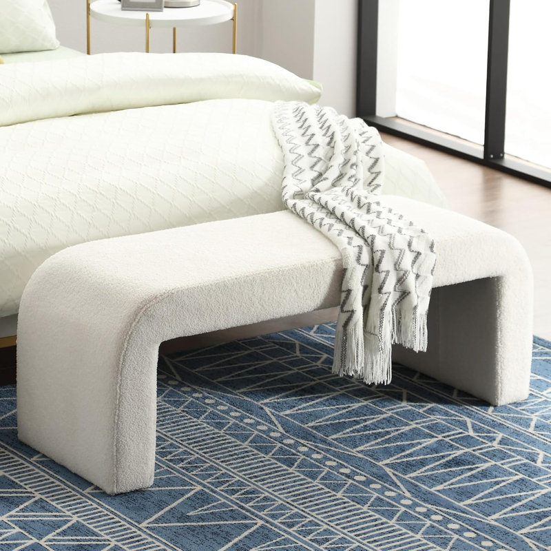 Banc en tissu 49,5 po Curcle Boucle Teddy